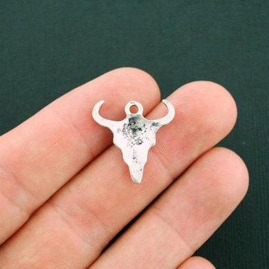 10 breloques de ton argent antique Longhorn - SC5930