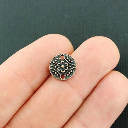 10 breloques de ton bronze antique de connecteur de mandala - BC322