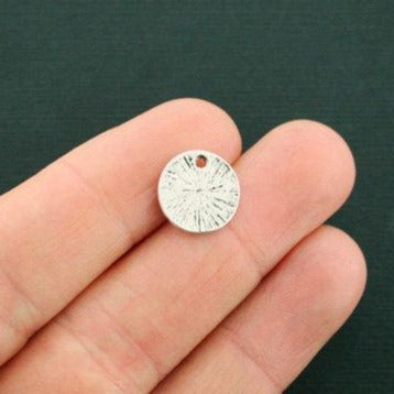 10 Mountain Antique Silver Tone Charms - SC6510