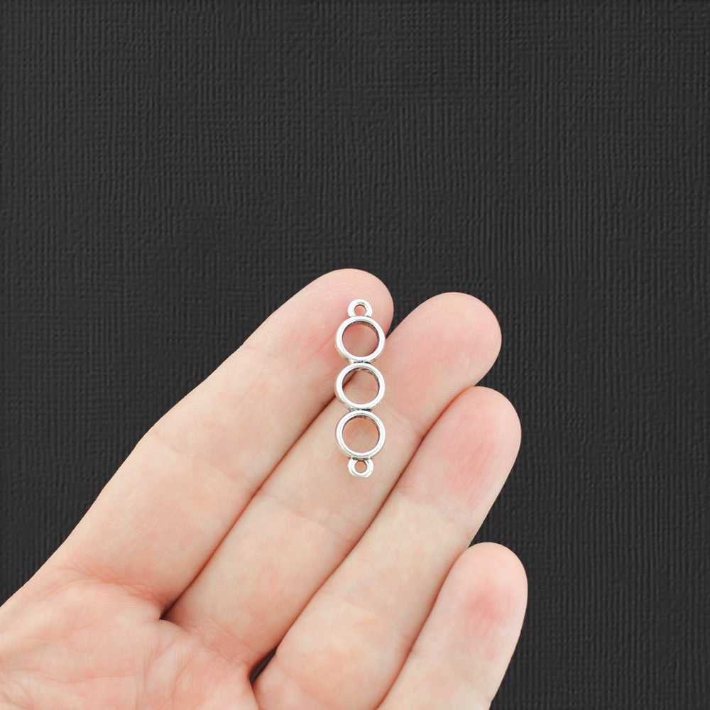 10 Multi-Connector Antique Silver Charms - SC8006