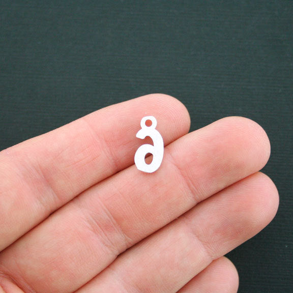 10 breloques argentées antiques numéro 6 - SC4428