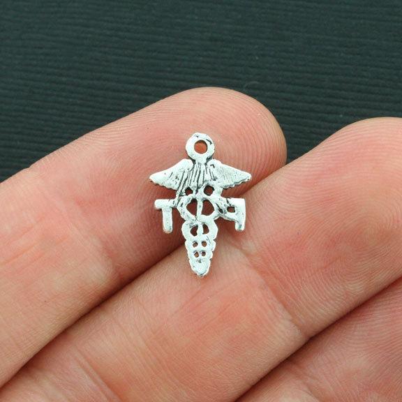 10 Physical Therapist Antique Silver Tone Charms - SC3912