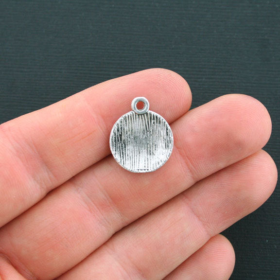 10 Star Antique Silver Tone Charms - SC4143