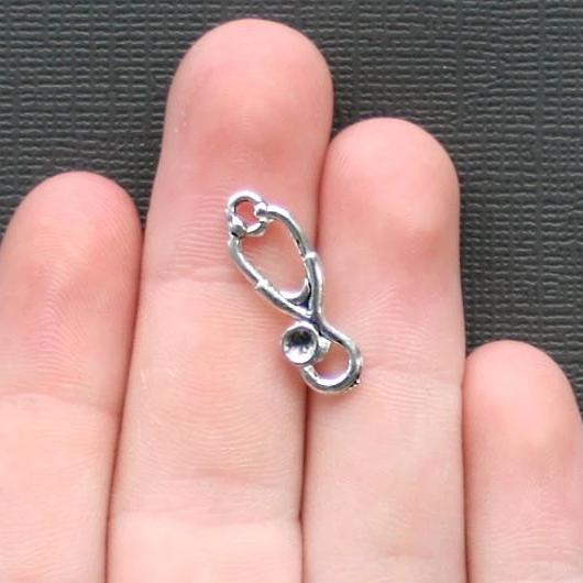 10 breloques de ton argent antique stéthoscope - SC2256