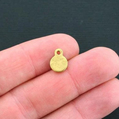 10 Sun Antique Gold Tone Charms - GC466