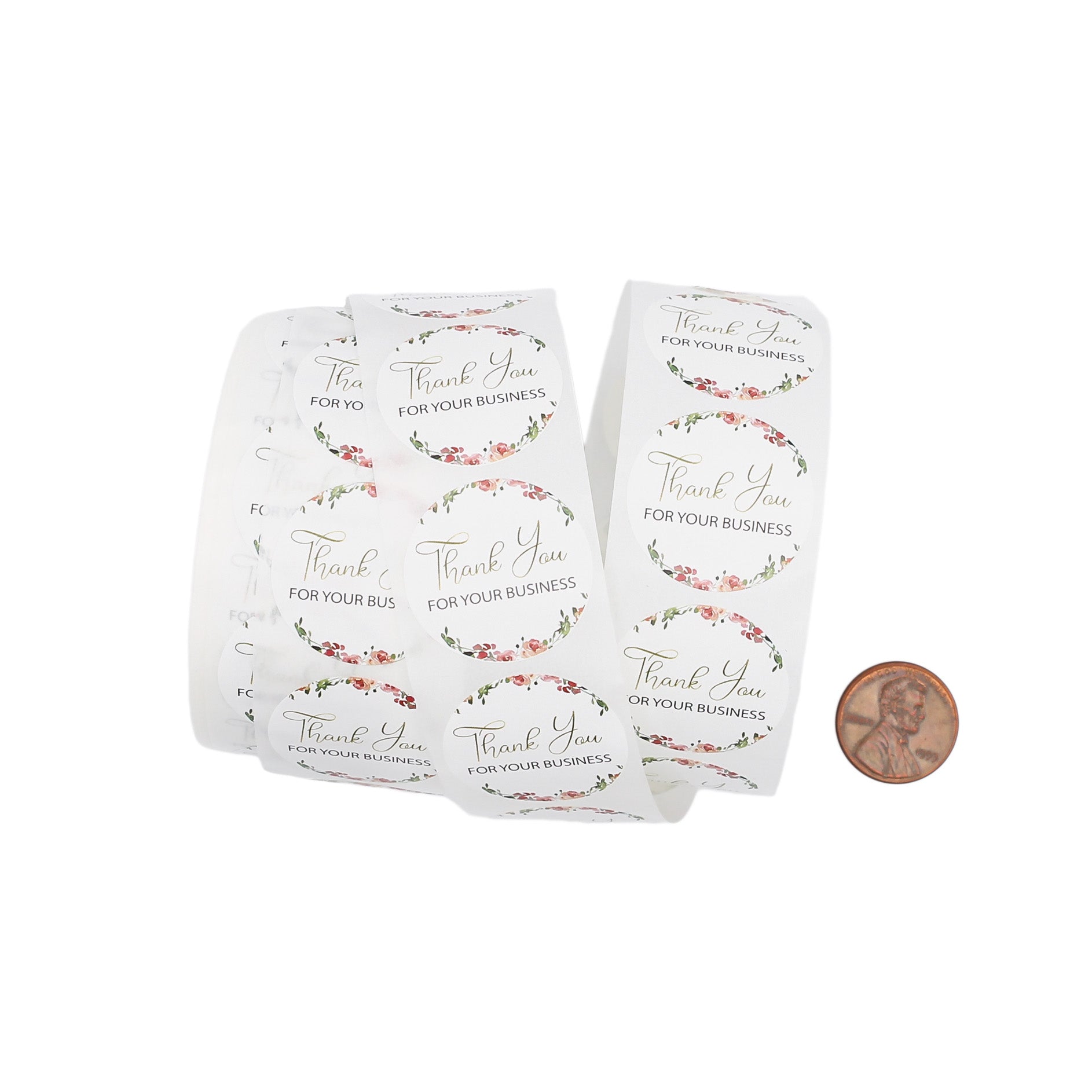 100 Thank You For Your Business Self-Adhesive Paper Gift Tags - TL158