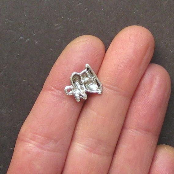 12 Bunny Antique Silver Tone Charms - SC030