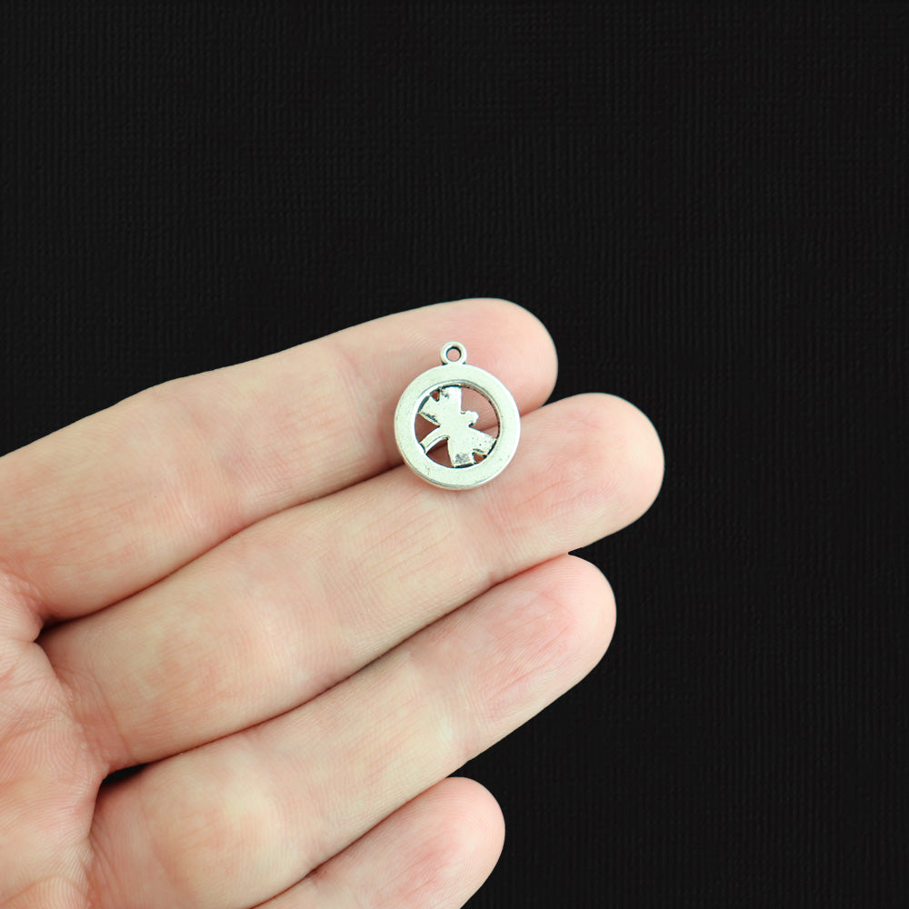 12 Dragonfly Antique Silver Tone Charms - SC2564