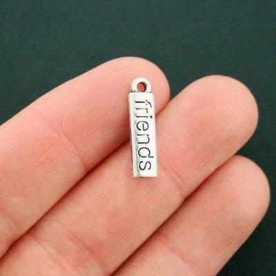 12 breloques amis ton argent antique - SC6429