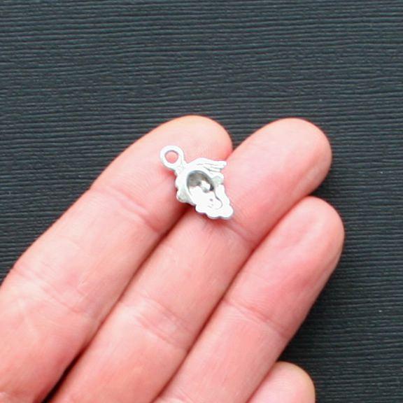 12 breloques de ton argent antique raisins - SC2447