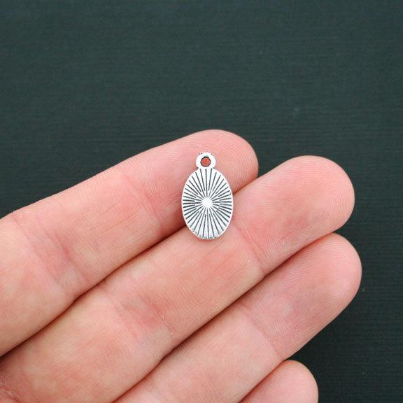 12 I Love You Antique Silver Tone Charms - SC757