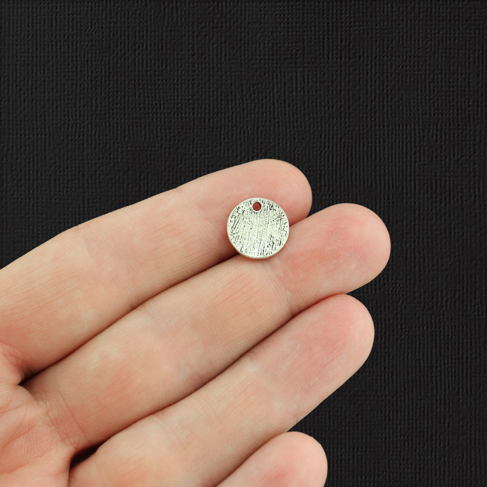 12 Ocean Wave Antique Silver Tone Charms - SC4212