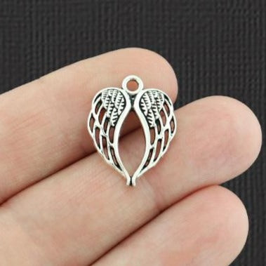 12 ailes de charmes de ton argent antique - SC1264