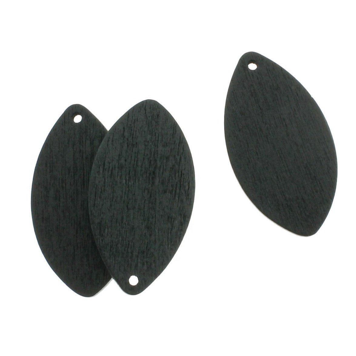 15 Breloques Bois Ovale Teinté 42mm - WP209