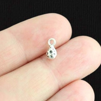 15 Golf Ball Antique Silver Tone Charms 2 Sided - SC588