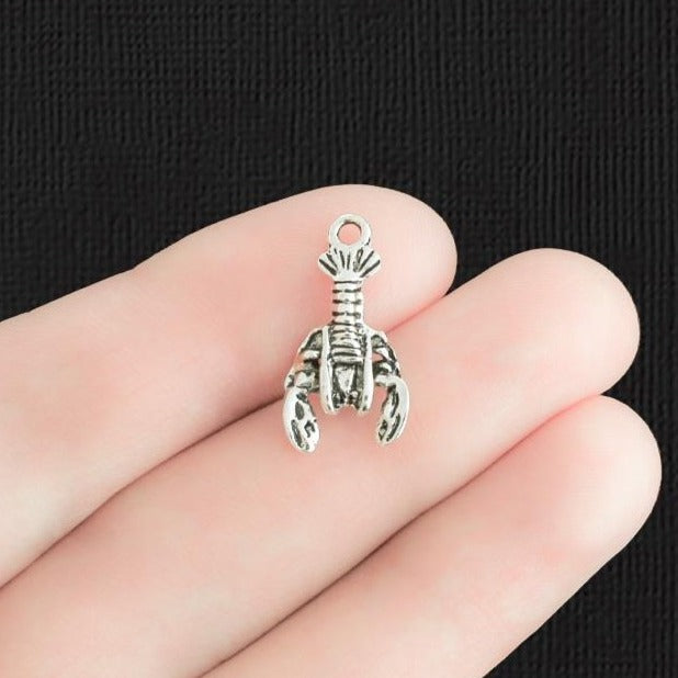 15 breloques de ton argent antique de homard - SC6685