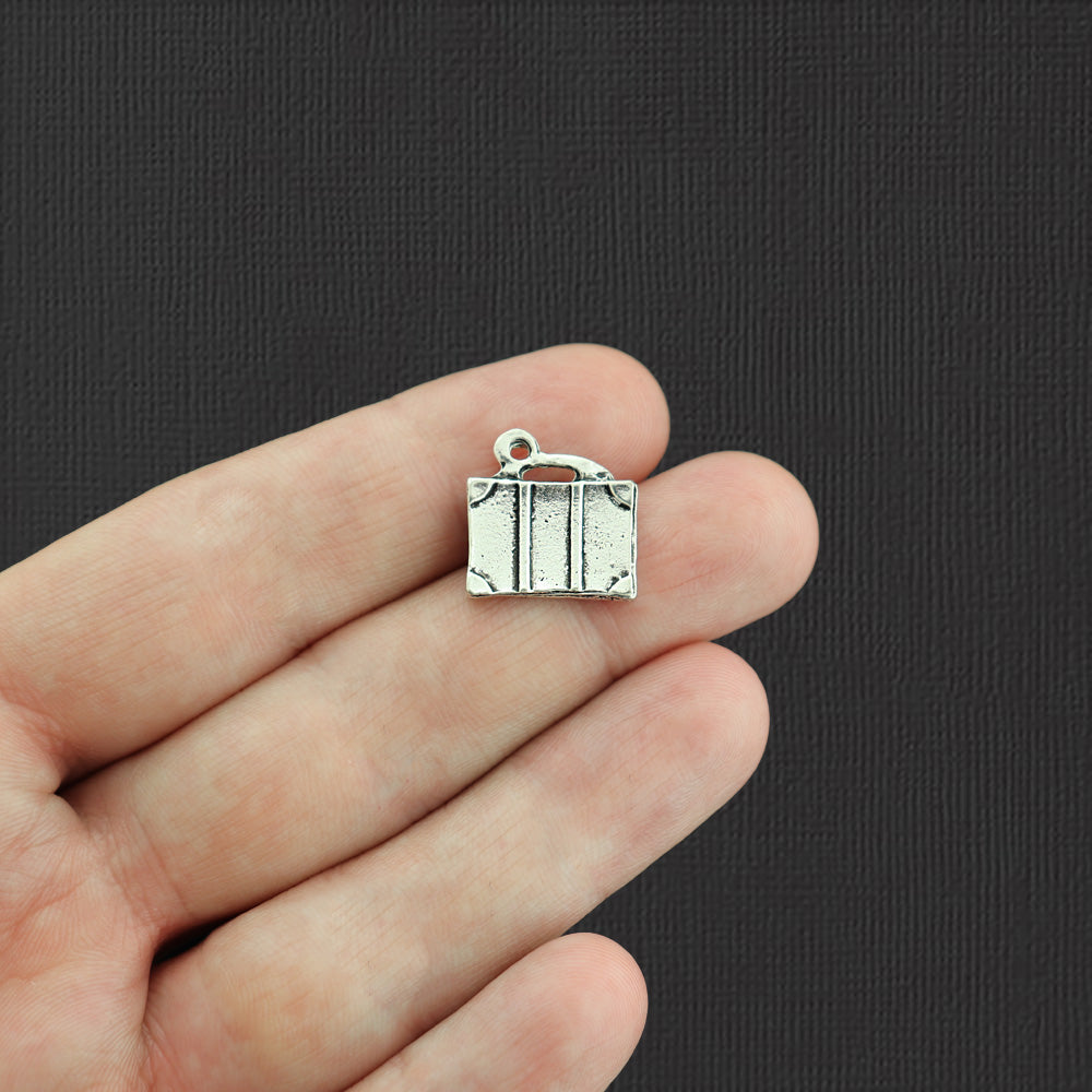 15 breloques argentées antiques pour bagages - SC5855