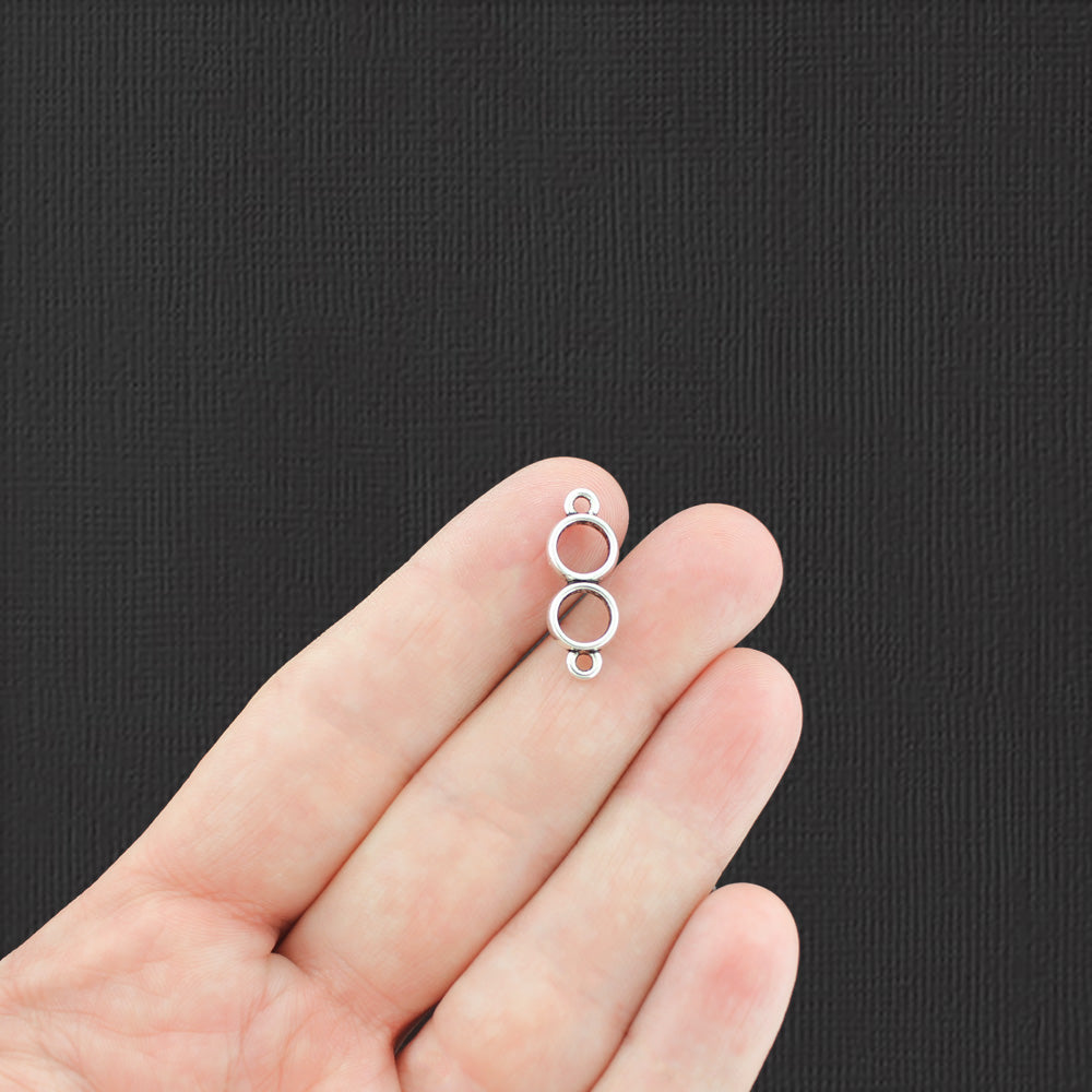 15 Multi-Connector Antique Silver Charms - SC7954