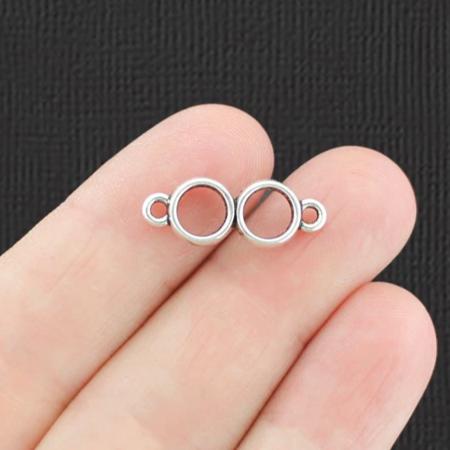 15 breloques multi-connecteurs en argent antique - SC7954