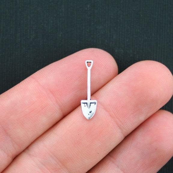 15 breloques argentées antiques pelle - SC3471