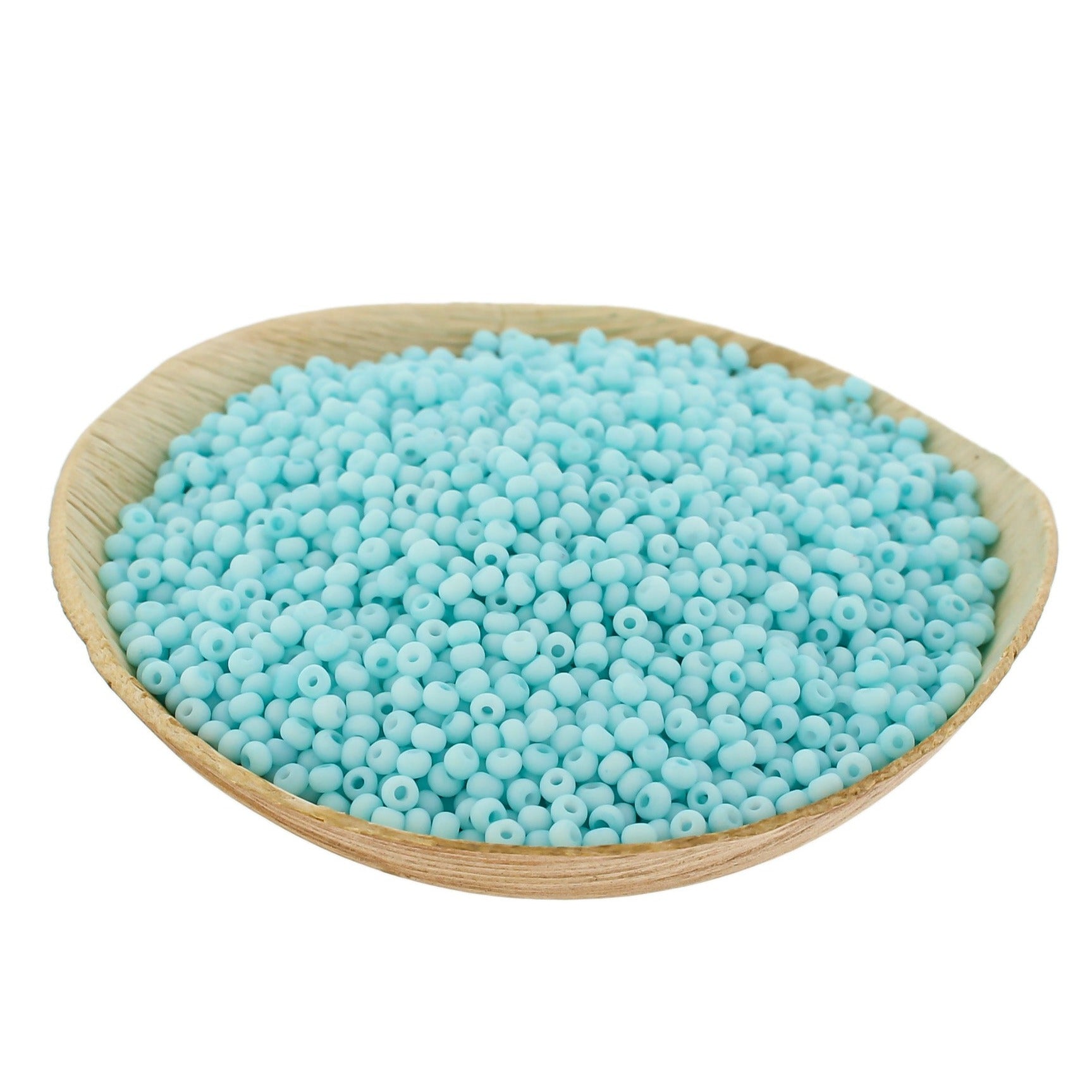 Perles de Verre Rocailles 8/0 3mm - Bleu Ciel Givré - 50g 1500 Perles - BD2003