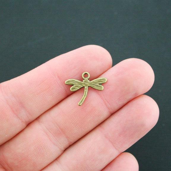 16 breloques libellule bronze antique - BC869