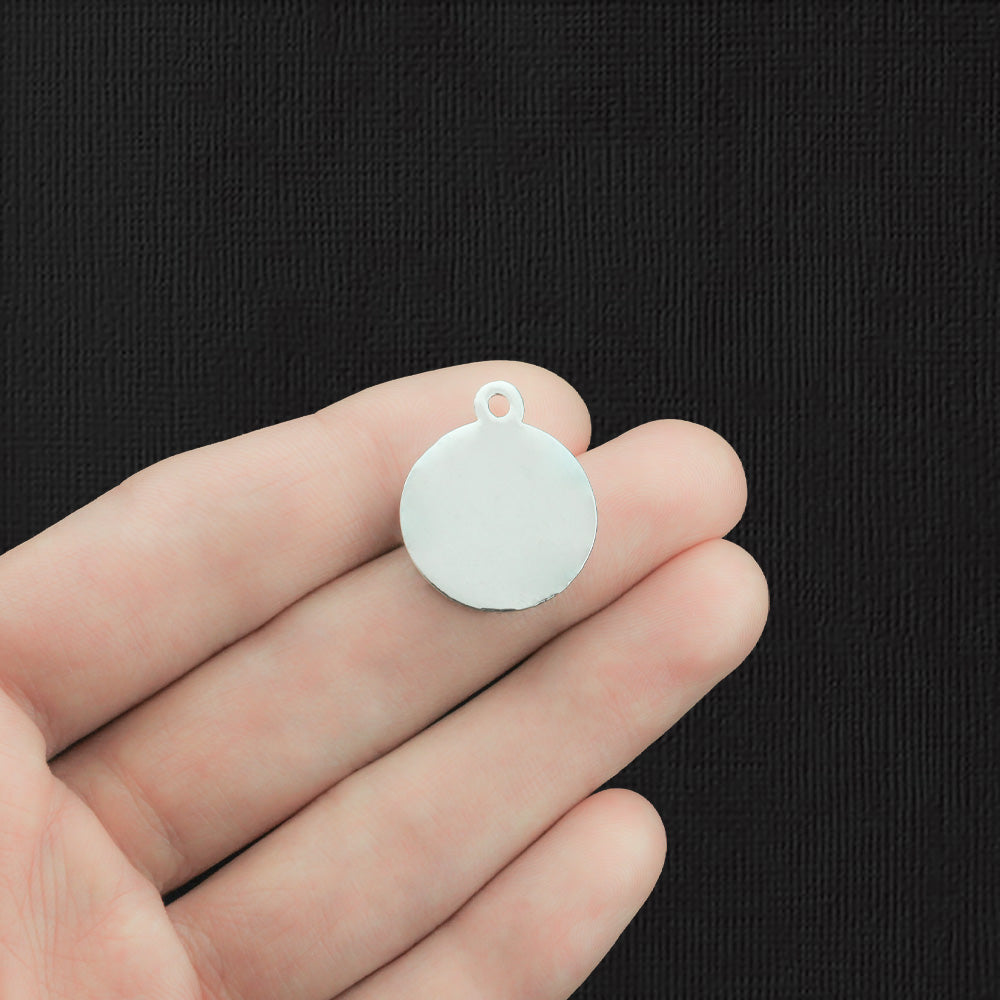 2 Blue Paw Print Silver Tone Enamel Charms - E1230