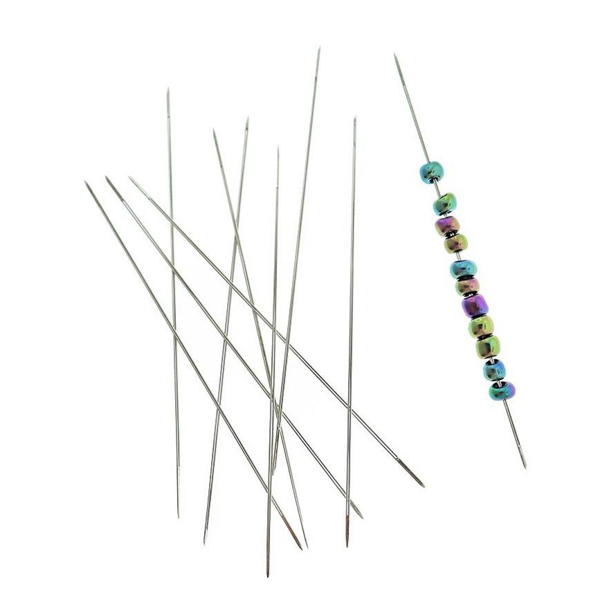 BULK 10 Aiguilles Pliables Big Eye Beading - 57mm x 0.3mm - TL037