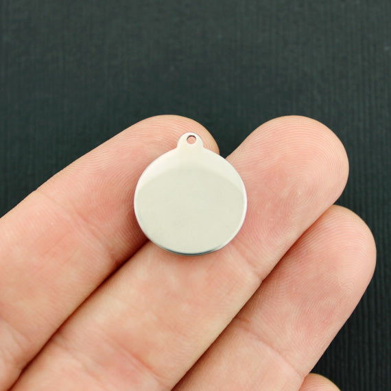 2 breloques boussole en acier inoxydable argenté - FD602