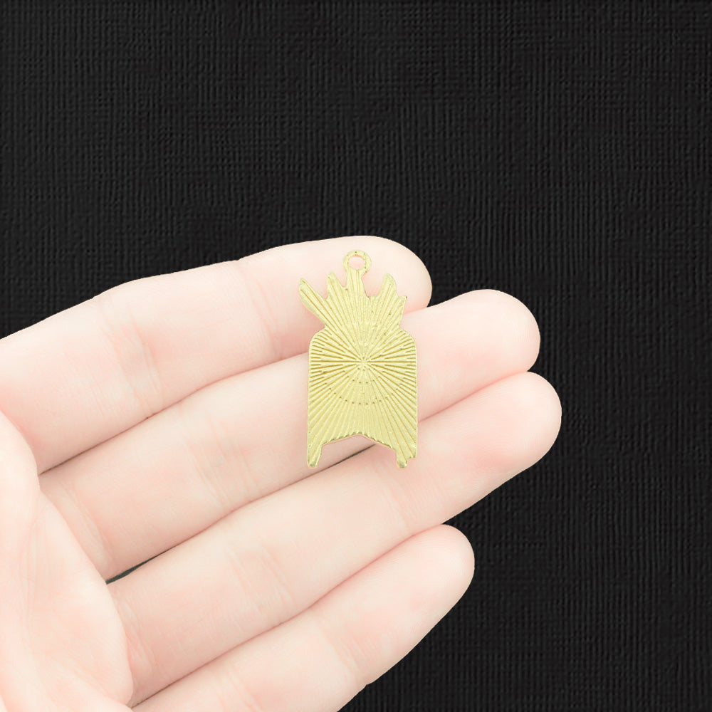 2 Crazy Plant Lady Gold Tone Enamel Charms - E1436