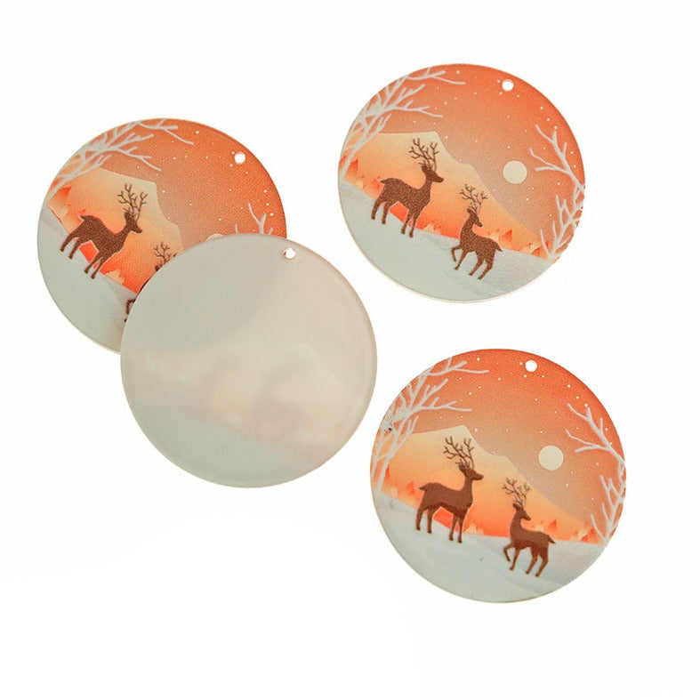 2 Breloques Acrylique Cerf - K593