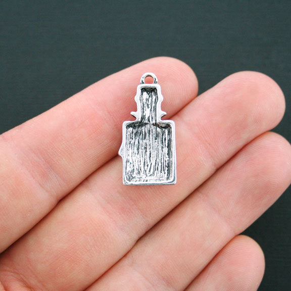 2 Drink Me Bottle Antique Silver Tone Charms - SC4753