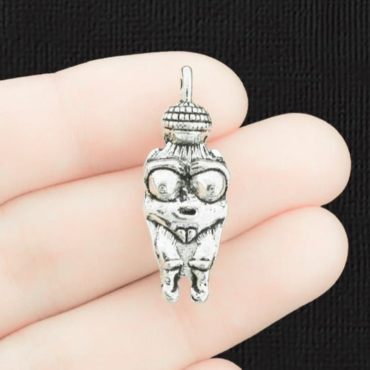 2 Fertility Goddess Antique Silver Tone Charms 3D - SC1408