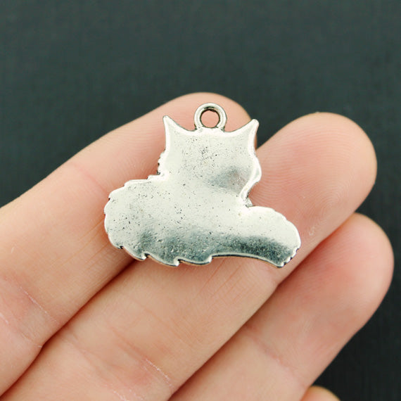 2 Fox Antique Silver Tone Charms - SC4051