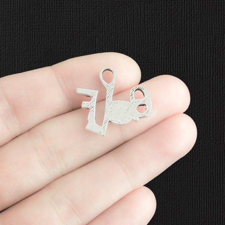 2 Golf Antique Silver Tone Charms - SC2432