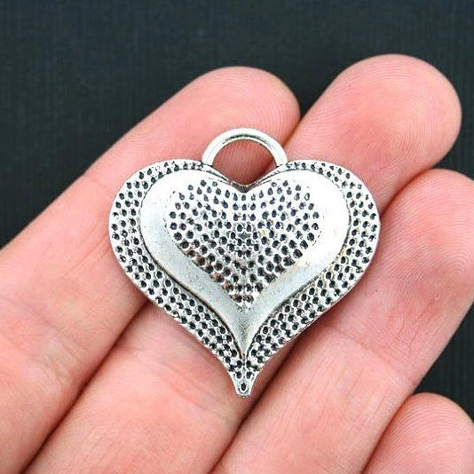 2 charmes de ton argent antique coeur - SC574