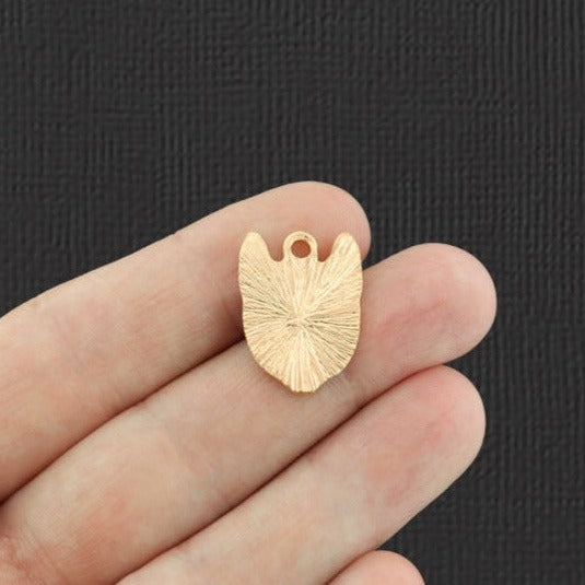 2 Husky Dog Gold Tone Enamel Charms - E927