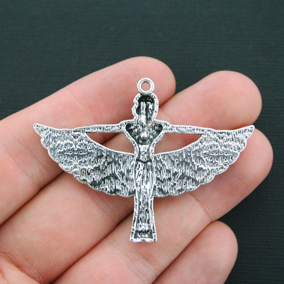 2 Isis Antique Silver Tone Charms - SC4310