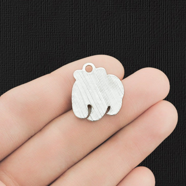 2 Panda Bear Silver Tone Enamel Charms - E239