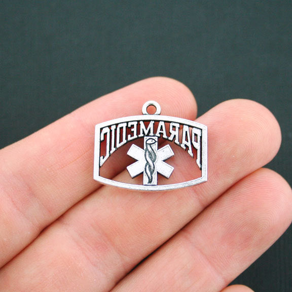 2 Paramedic Antique Silver Tone Charms - SC4930