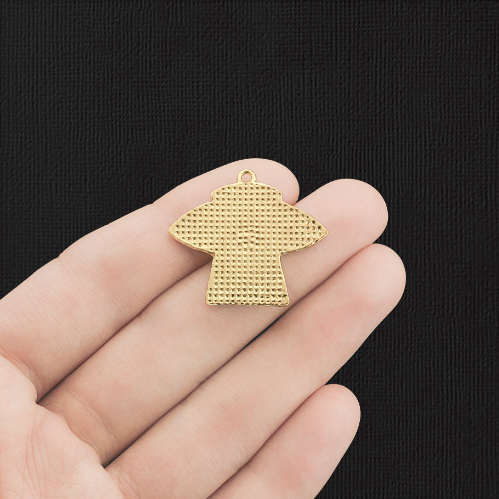 2 breloques en émail doré de vaisseau spatial - E1211