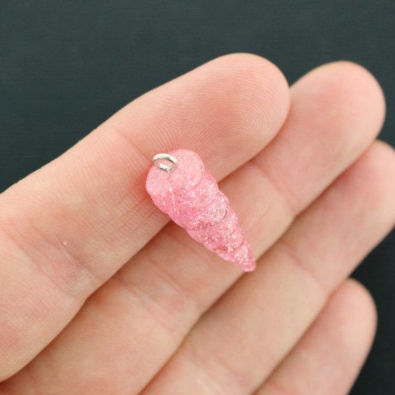 2 Unicorn Horn Resin Charms 3D - Choose Your Color!