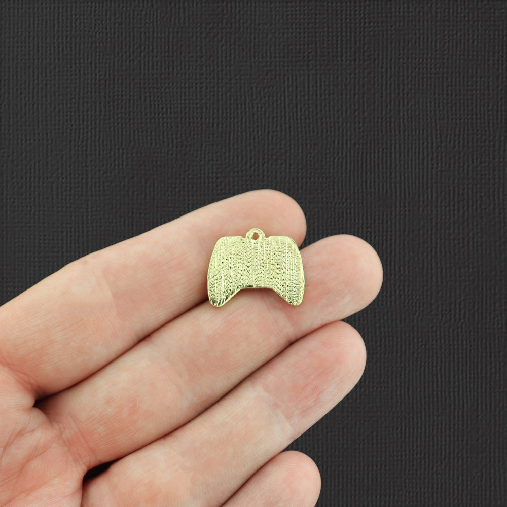 2 breloques en émail doré pour contrôleur de jeu vidéo - E631