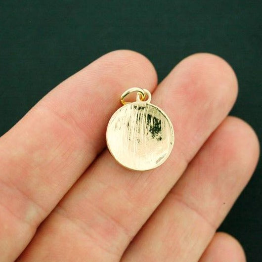 Breloques en émail doré 2 vagues - E391