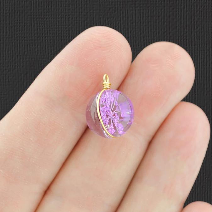 2 breloques en verre à pendentif Wish - Z1002