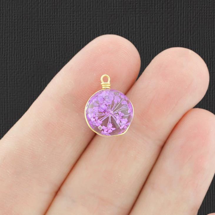 2 breloques en verre à pendentif Wish - Z1002