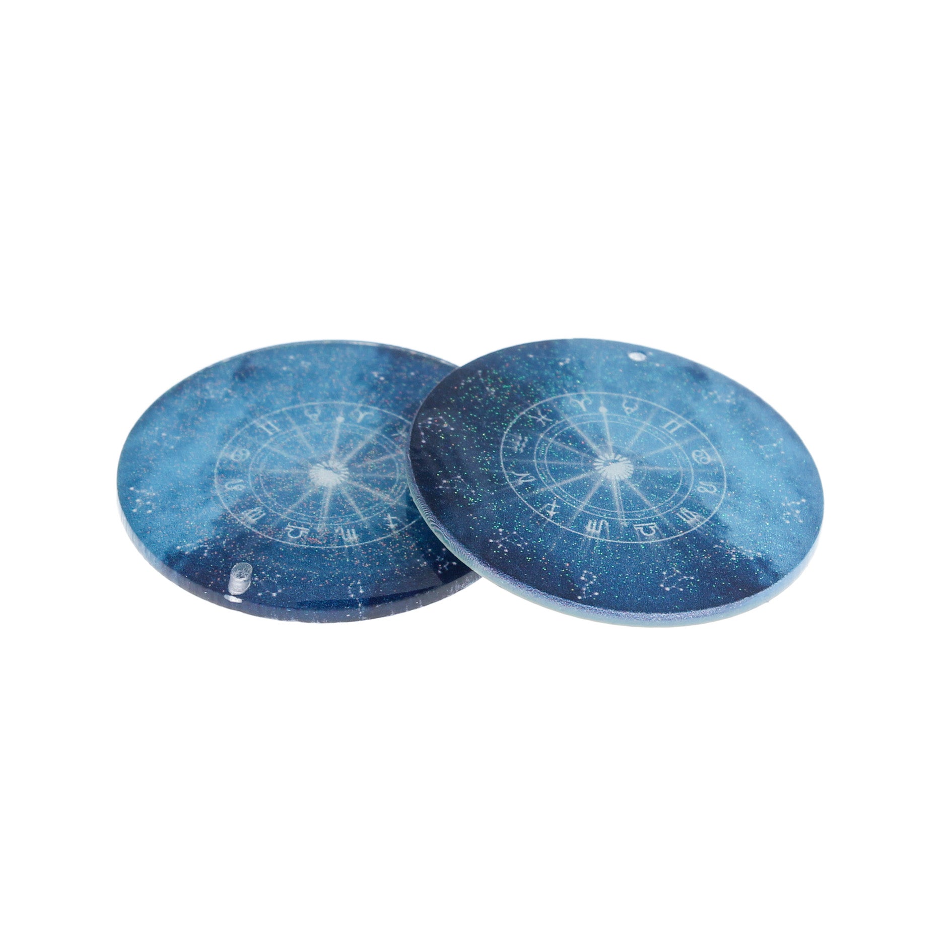 2 breloques en acrylique symboles du zodiaque - K004