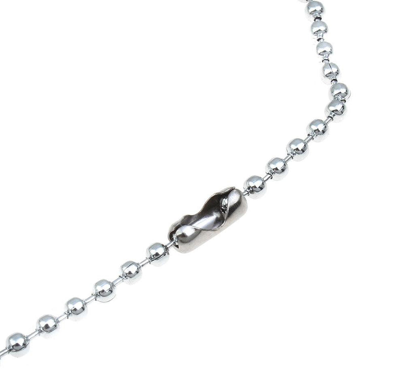 Silver Tone Ball Chain Necklaces 20" - 3mm - 2 Necklaces - N190