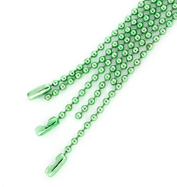 Olive Green Ball Chain Necklace 27" - 2mm - 2 Necklaces - C11
