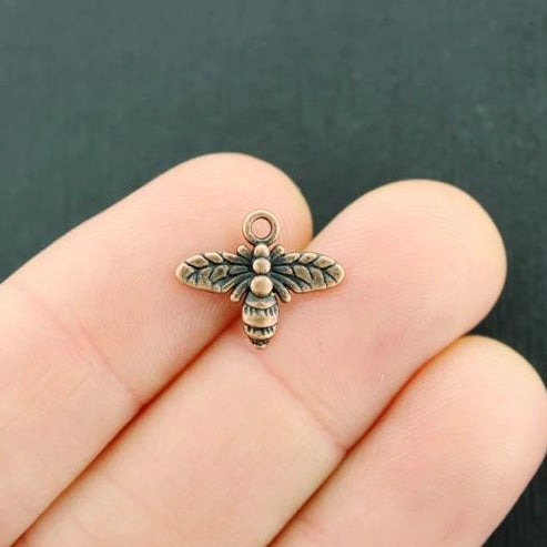 20 Bee Antique Copper Tone Charms - BC149